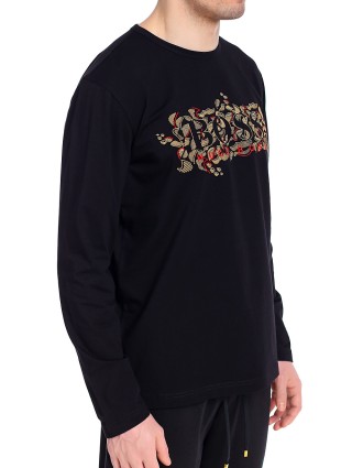 Чёрная футболка BOSS: фото 3 - Invogue